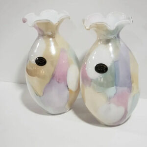 Vintage Arte  Murano,Linea Mary,Kristall Vase,Multi-colored.